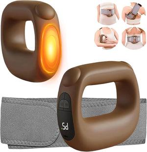 Portable Heated Fascia Ring Massager with 5 - Speed Vibration & USB - C Charging – Deep Tissue Muscle Relief for Neck, Back, and Shoulders (Pink) | Other Colors Available In - Store - Factory Direct Shop