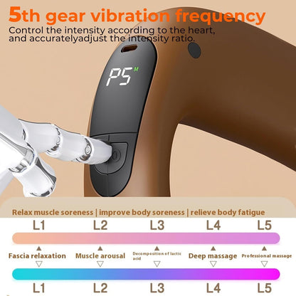 Portable Heated Fascia Ring Massager with 5 - Speed Vibration & USB - C Charging – Deep Tissue Muscle Relief for Neck, Back, and Shoulders (Pink) | Other Colors Available In - Store - Factory Direct Shop