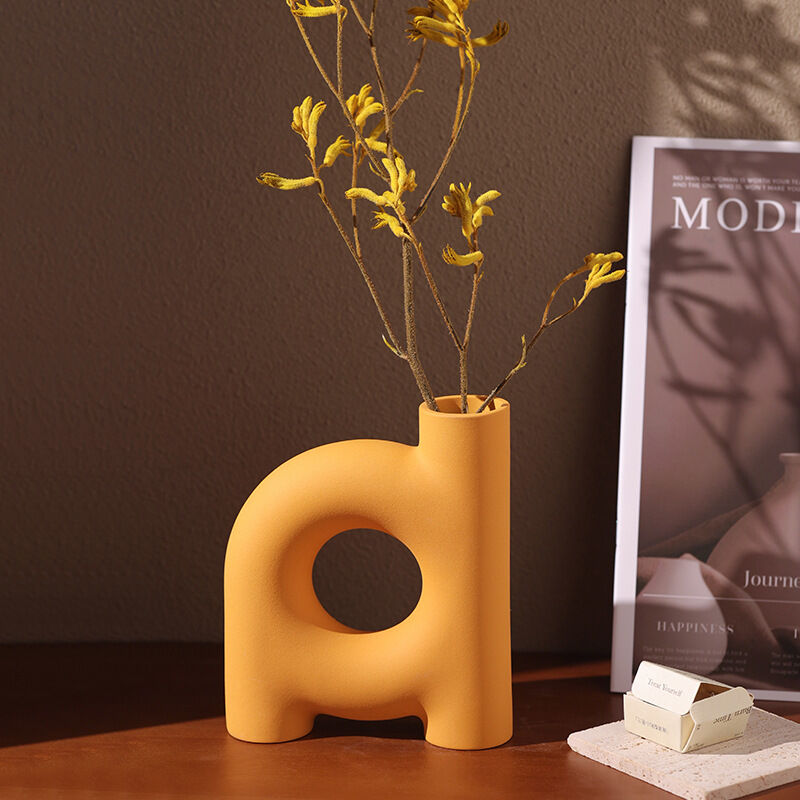 Tubular Letter Vase Set（3-Piece ） – Modern Ceramic Decor for Living Room, Dining Table & TV Stand | Other Luxury Styles in Store