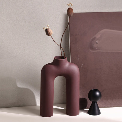 Tubular Letter Vase Set（3-Piece ） – Modern Ceramic Decor for Living Room, Dining Table & TV Stand | Other Luxury Styles in Store