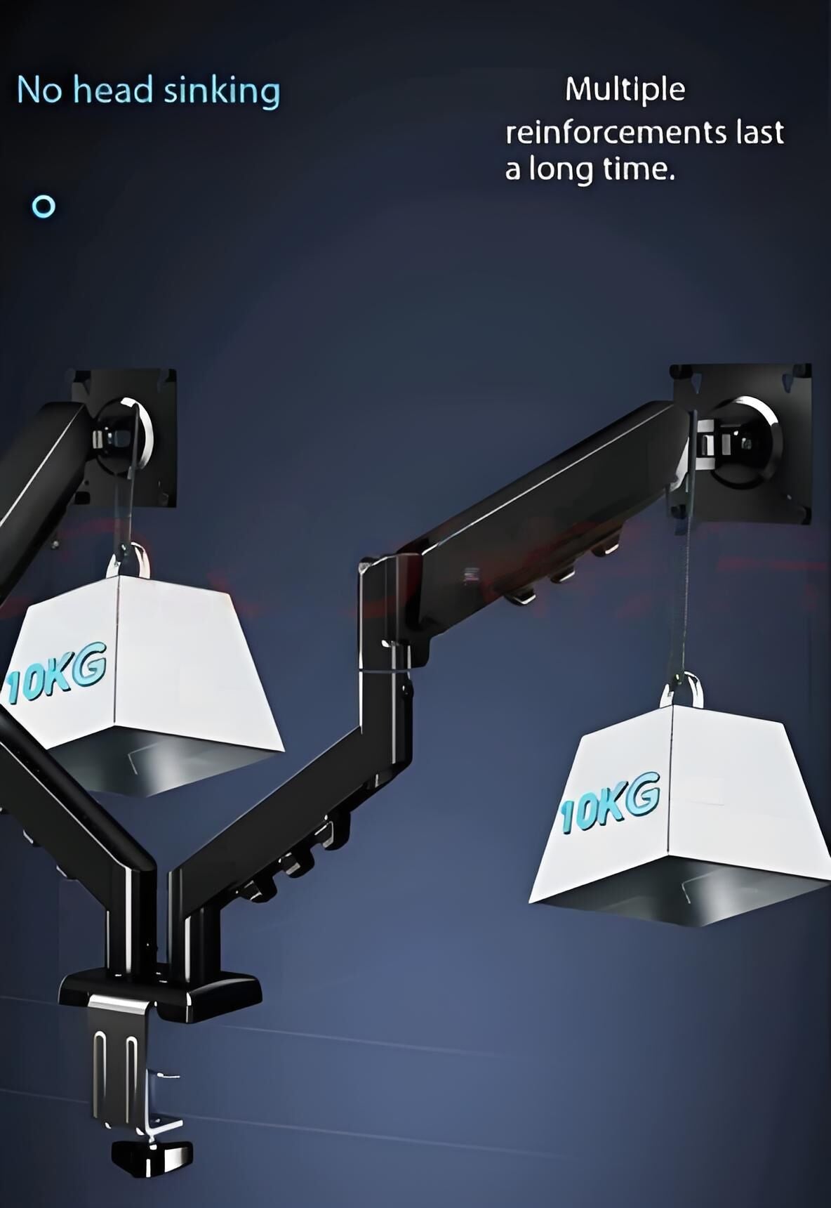 Dual Monitor Arm: 360° Rotatable, Space-Saving Desk Mount for Dual Screens, Ideal for Aussie Home & Office