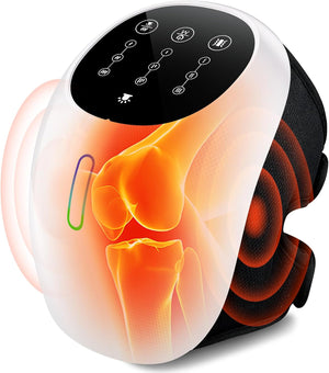 Cordless 360° Knee Massager: 3 Intensity Levels, Comfortable Wrap Design for Athletes, Seniors & Active Adults
