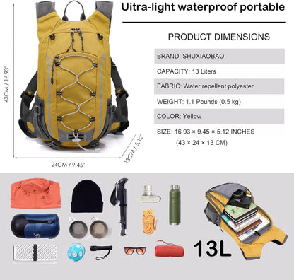 Small Hiking Backpack Lightweight Waterproof Daypack for Camping Cycling Fitness Outdoor Sports - Women Men Teens