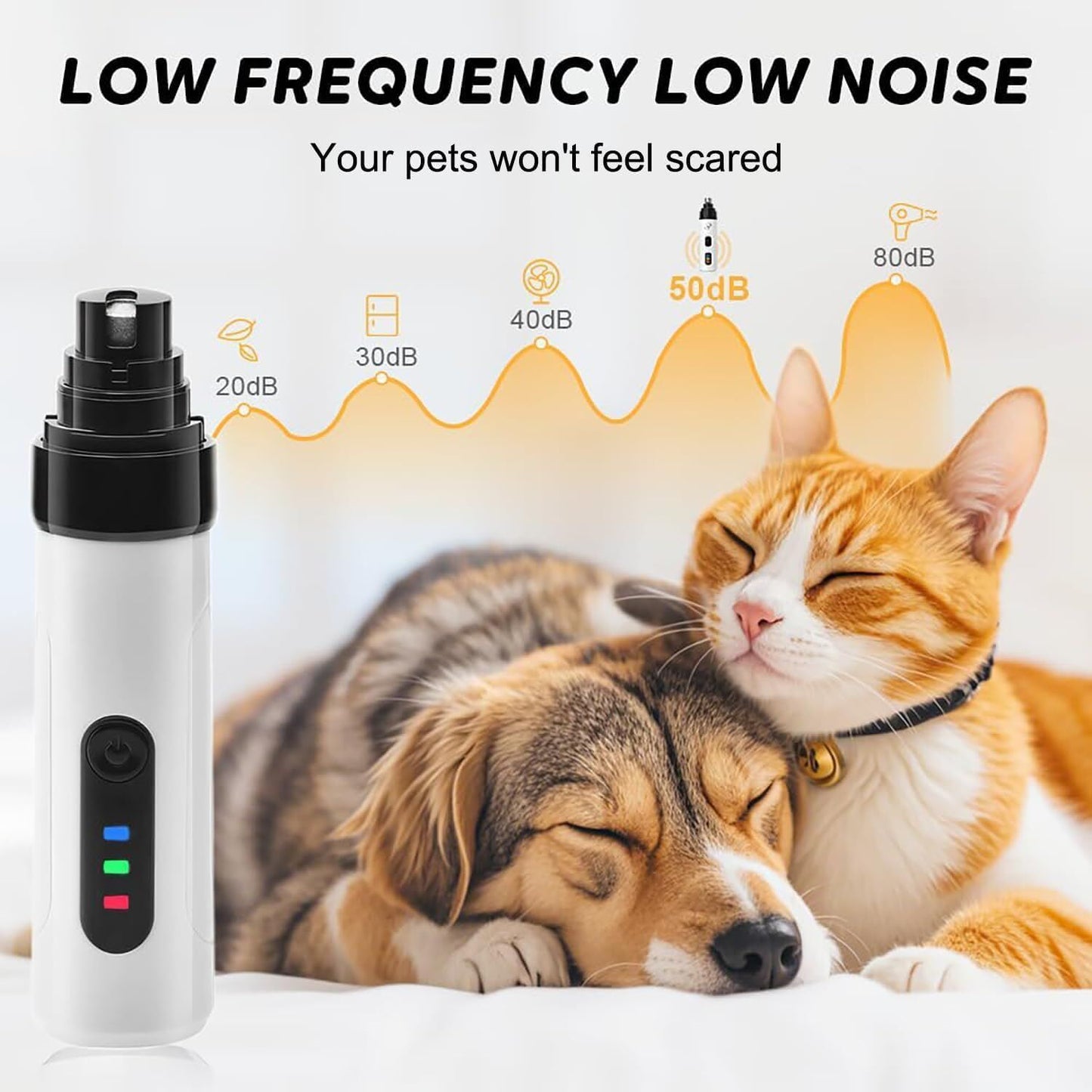 Pet products Silent Groom Pro Nail Grinder, 2025 New Dog Nail Trimmer, USB Rechargeable Pet Nail Grinder, Dog Nail Trimmers, Pet Paws Grooming Smoothing Tool - Factory Direct Shop