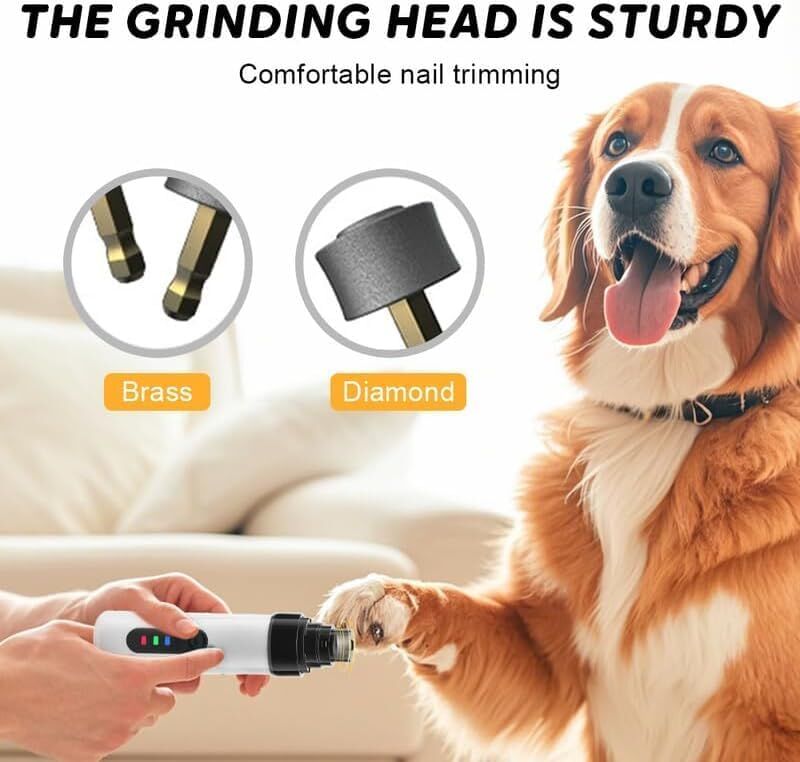Pet products Silent Groom Pro Nail Grinder, 2025 New Dog Nail Trimmer, USB Rechargeable Pet Nail Grinder, Dog Nail Trimmers, Pet Paws Grooming Smoothing Tool - Factory Direct Shop