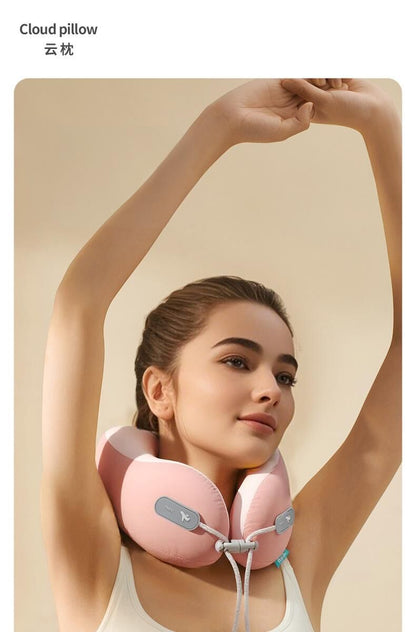 Cooling Memory Foam Neck Pillow for Travel-U-Shaped Ergonomic Travel Pillow for Adults,Flight Neck Pillow with Portable Case,Breathable Ice Silk Cover,Slow Rebound Support for Airplane,Car