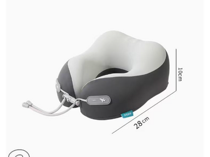 Cooling Memory Foam Neck Pillow for Travel-U-Shaped Ergonomic Travel Pillow for Adults,Flight Neck Pillow with Portable Case,Breathable Ice Silk Cover,Slow Rebound Support for Airplane,Car