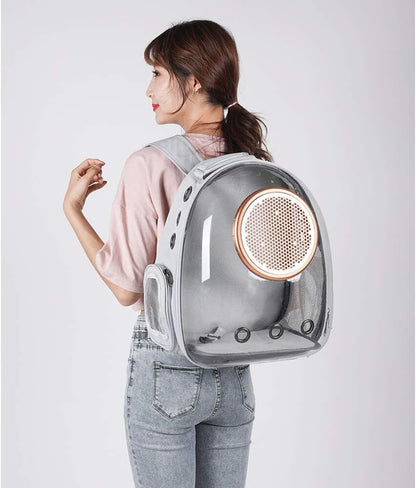 pet products Pet Space Capsule Backpack, Small Medium Cat Puppy Dog Carrier, Transparent Breathable Heat Proof, Pet Carrier for Travel Hiking Walking Camping, Grey - Factory Direct Shop