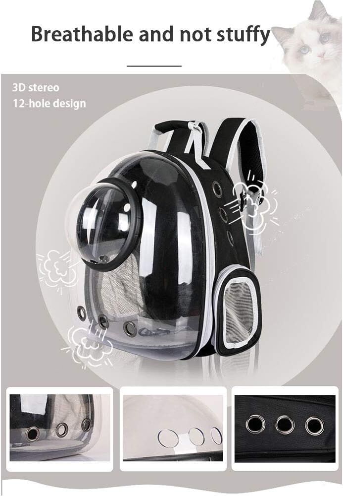 pet products Pet Space Capsule Backpack, Small Medium Cat Puppy Dog Carrier, Transparent Breathable Heat Proof, Pet Carrier for Travel Hiking Walking Camping, Grey - Factory Direct Shop