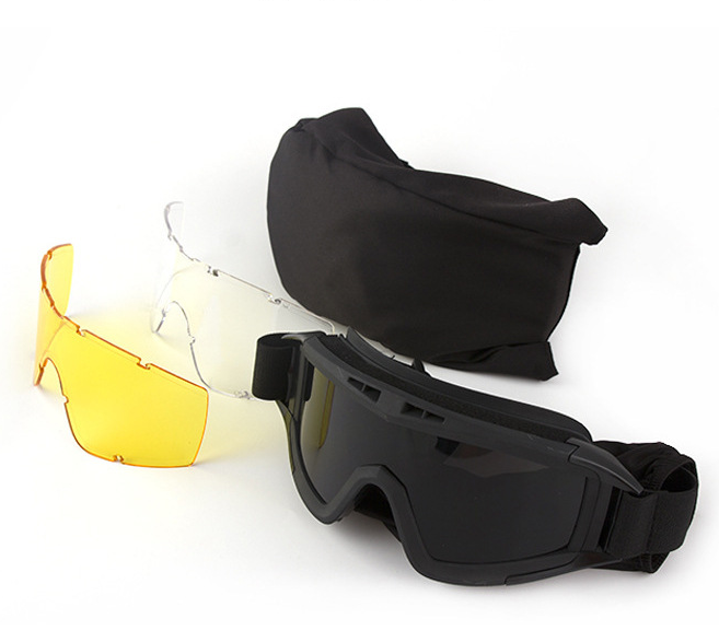 Christmas gifts for husband or boyfriend
 Tactical Safety Goggles with 3 Interchangeable Lenses, Wind & Dust Protection for Outdoor & Tactical Use(black)