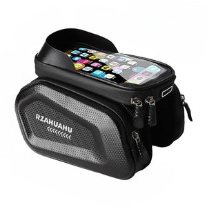 Waterproof Bike Frame Bag with Touchscreen & Headphone Hole: 3-in-1 Capacity Bicycle Bag for Phones & Gear, Aussie Cyclist Essential