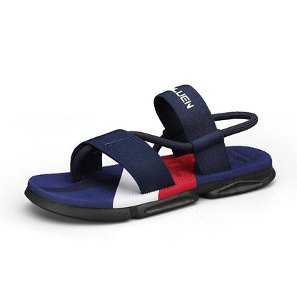 Men's 3 - Color Convertible Sandals & Slippers, Outdoor Non - Slip EVA Thick - Sole Beach Shoes for Dual Wear(dark blue) - Factory Direct Shop