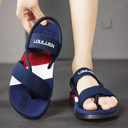 Men's 3 - Color Convertible Sandals & Slippers, Outdoor Non - Slip EVA Thick - Sole Beach Shoes for Dual Wear(dark blue) - Factory Direct Shop