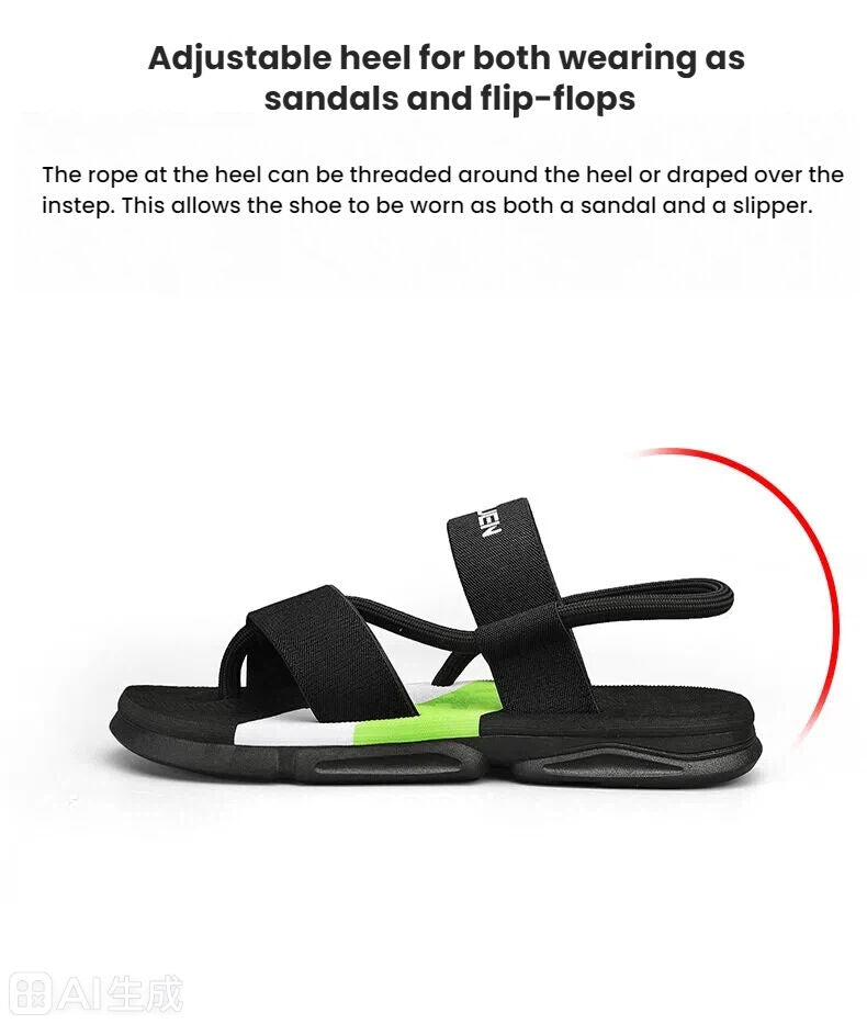 Men's 3 - Color Convertible Sandals & Slippers, Outdoor Non - Slip EVA Thick - Sole Beach Shoes for Dual Wear(dark blue) - Factory Direct Shop
