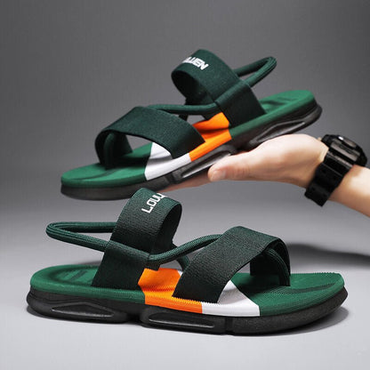 Men's 3 - Color Convertible Sandals & Slippers, Outdoor Non - Slip EVA Thick - Sole Beach Shoes for Dual Wear(green) - Factory Direct Shop