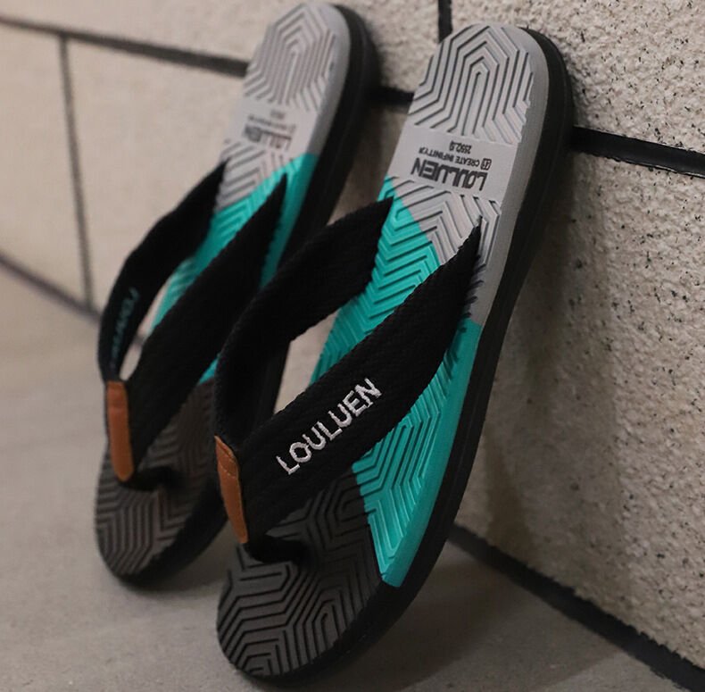 Men's Flip Flops with EVA - PVC Dual Sole, 3 Colors (Black/Blue/Green) for Comfort & Style for Summer Beach & Daily Wear(Black) - Factory Direct Shop