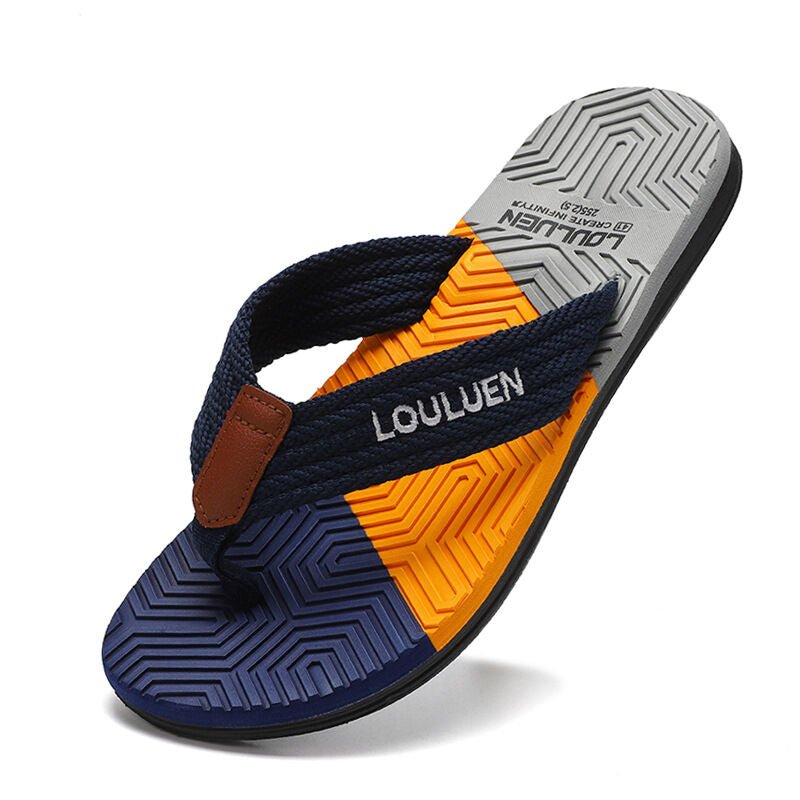 Men's Flip Flops with EVA - PVC Dual Sole, 3 Colors (Black/Blue/Green) for Comfort & Style for Summer Beach & Daily Wear(Blue) - Factory Direct Shop