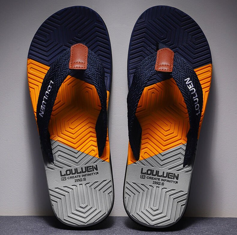 Men's Flip Flops with EVA - PVC Dual Sole, 3 Colors (Black/Blue/Green) for Comfort & Style for Summer Beach & Daily Wear(Blue) - Factory Direct Shop