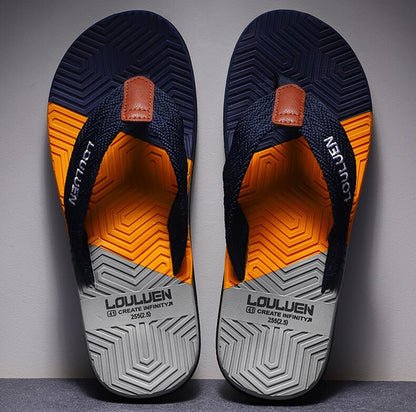 Men's Flip Flops with EVA - PVC Dual Sole, 3 Colors (Black/Blue/Green) for Comfort & Style for Summer Beach & Daily Wear(Blue) - Factory Direct Shop