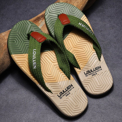 Men's Flip Flops with EVA - PVC Dual Sole, 3 Colors (Black/Blue/Green) for Comfort & Style for Summer Beach & Daily Wear(green) - Factory Direct Shop