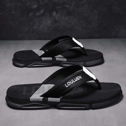 Men's Flip Flops: 4 Colors, EVA - PVC Blend, Comfort & Style for Summer Beach & Daily Wear(Black - gray) - Factory Direct Shop