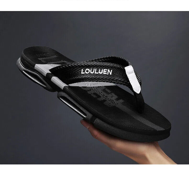 Men's Flip Flops: 4 Colors, EVA - PVC Blend, Comfort & Style for Summer Beach & Daily Wear(Black - gray) - Factory Direct Shop