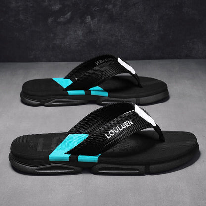 Men's Flip Flops: 4 Colors, EVA - PVC Blend, Comfort & Style for Summer Beach & Daily Wear(Black - green) - Factory Direct Shop