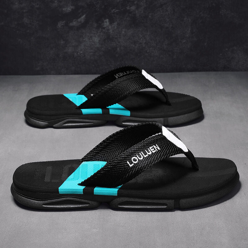 Men's Flip Flops: 4 Colors, EVA - PVC Blend, Comfort & Style for Summer Beach & Daily Wear(Black - green) - Factory Direct Shop
