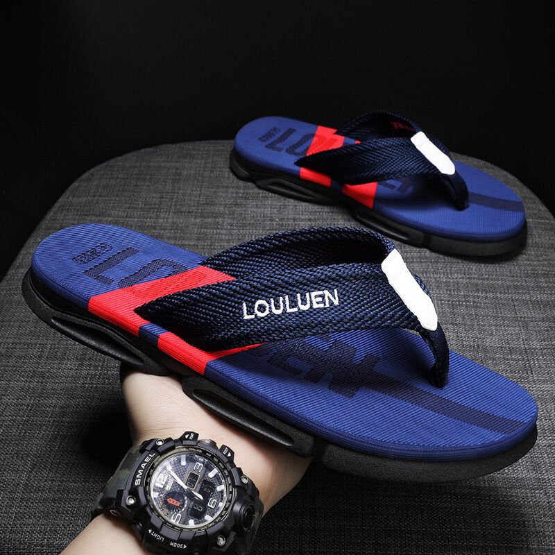 Men's Flip Flops: 4 Colors, EVA - PVC Blend, Comfort & Style for Summer Beach & Daily Wear(Blue) - Factory Direct Shop
