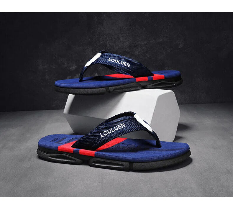 Men's Flip Flops: 4 Colors, EVA - PVC Blend, Comfort & Style for Summer Beach & Daily Wear(Blue) - Factory Direct Shop