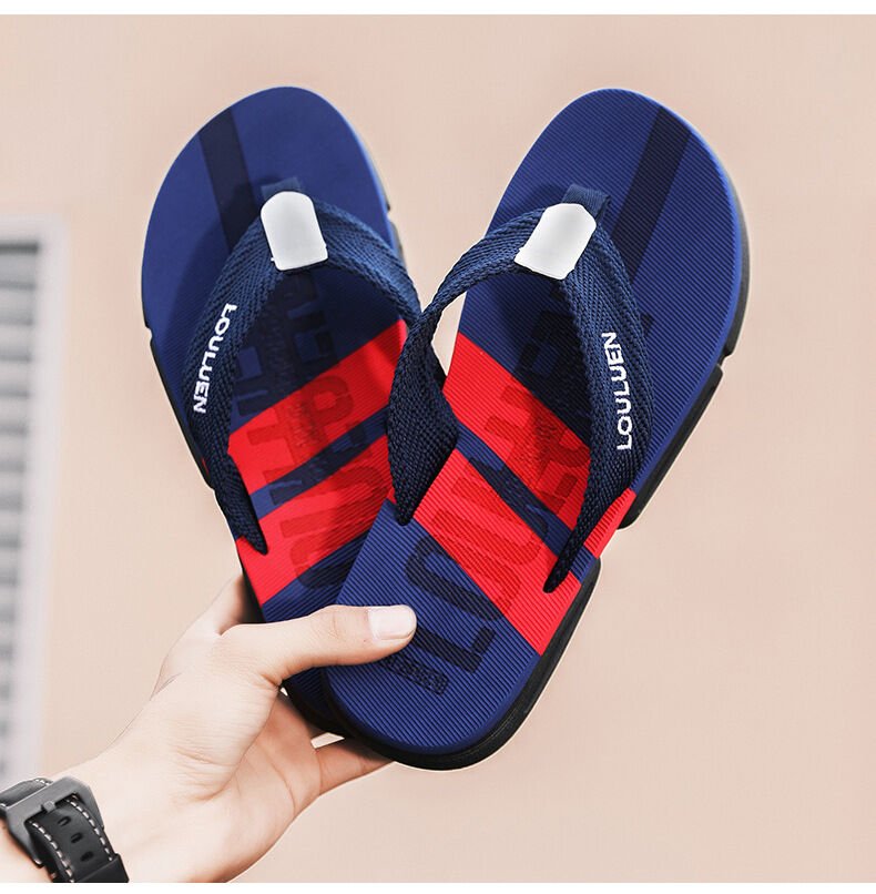 Men's Flip Flops: 4 Colors, EVA - PVC Blend, Comfort & Style for Summer Beach & Daily Wear(Blue) - Factory Direct Shop