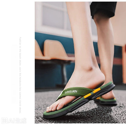 Men's Flip Flops: 4 Colors, EVA - PVC Blend, Comfort & Style for Summer Beach & Daily Wear(Green) - Factory Direct Shop