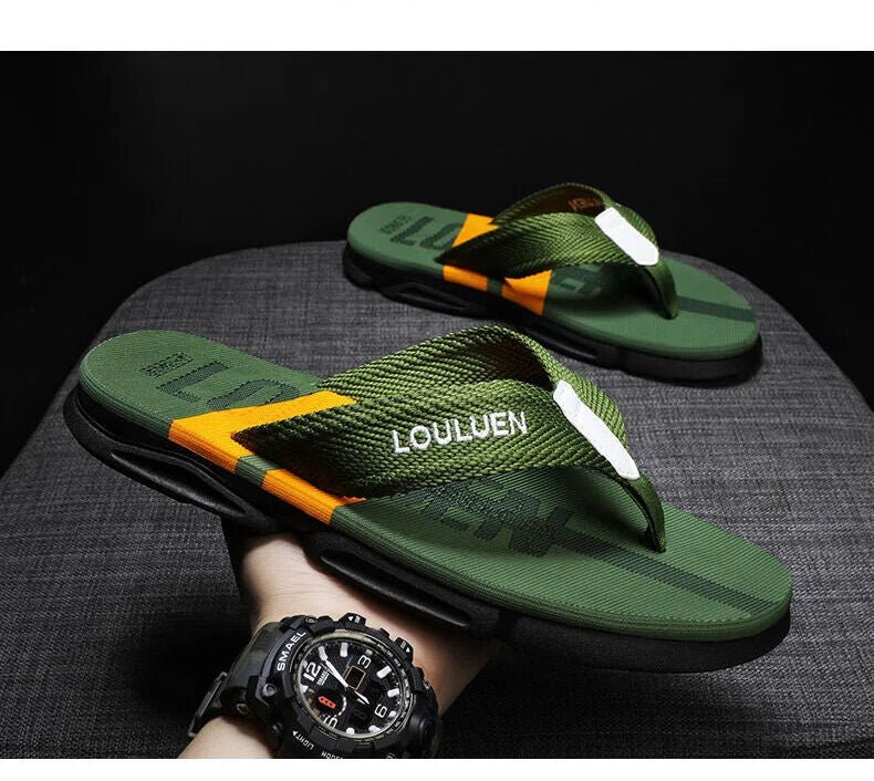 Men's Flip Flops: 4 Colors, EVA - PVC Blend, Comfort & Style for Summer Beach & Daily Wear(Green) - Factory Direct Shop