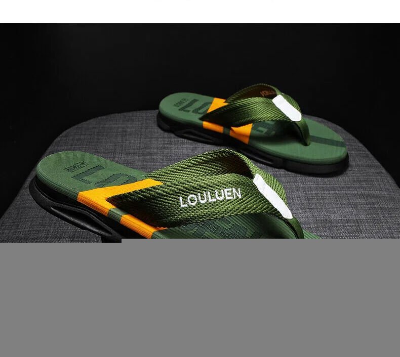 Men's Flip Flops: 4 Colors, EVA - PVC Blend, Comfort & Style for Summer Beach & Daily Wear(Green) - Factory Direct Shop