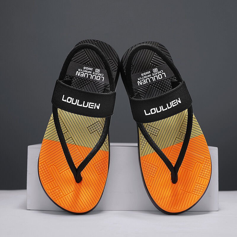 Men's Outdoor Non - Slip Sandals, 4 - Color EVA Lightweight Thick - Sole Beach Slippers for Casual & Sports(black) - Factory Direct Shop