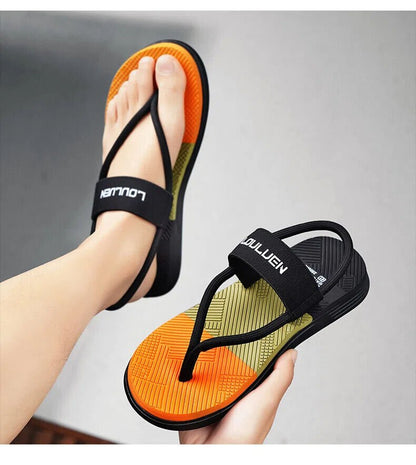 Men's Outdoor Non - Slip Sandals, 4 - Color EVA Lightweight Thick - Sole Beach Slippers for Casual & Sports(black) - Factory Direct Shop