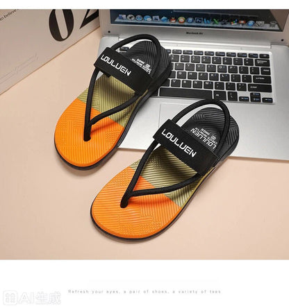 Men's Outdoor Non - Slip Sandals, 4 - Color EVA Lightweight Thick - Sole Beach Slippers for Casual & Sports(black) - Factory Direct Shop