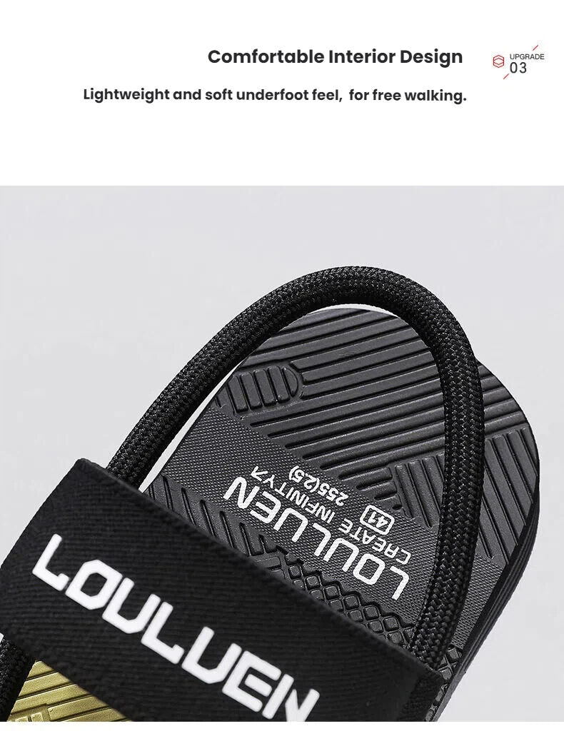 Men's Outdoor Non - Slip Sandals, 4 - Color EVA Lightweight Thick - Sole Beach Slippers for Casual & Sports(brown) - Factory Direct Shop