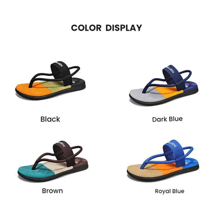 Men's Outdoor Non - Slip Sandals, 4 - Color EVA Lightweight Thick - Sole Beach Slippers for Casual & Sports(dark blue) - Factory Direct Shop