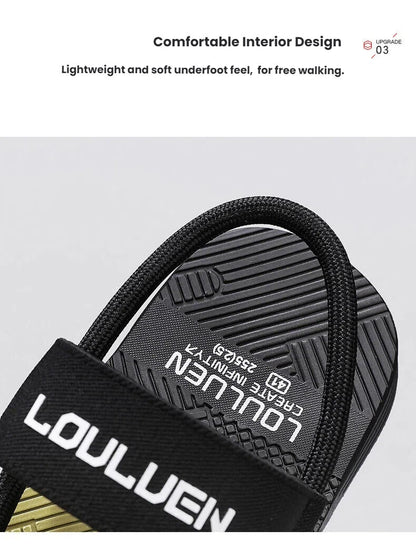 Men's Outdoor Non - Slip Sandals, 4 - Color EVA Lightweight Thick - Sole Beach Slippers for Casual & Sports(dark blue) - Factory Direct Shop