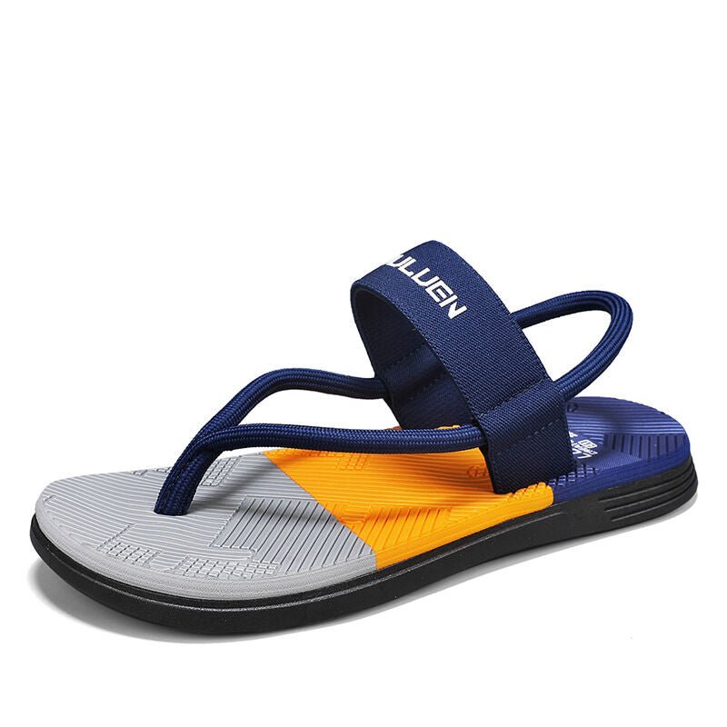 Men's Outdoor Non - Slip Sandals, 4 - Color EVA Lightweight Thick - Sole Beach Slippers for Casual & Sports(dark blue) - Factory Direct Shop