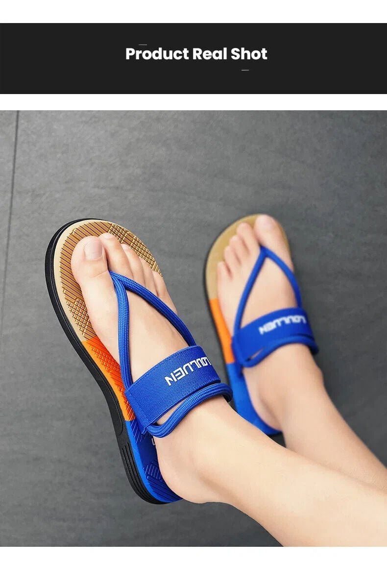 Men's Outdoor Non - Slip Sandals, 4 - Color EVA Lightweight Thick - Sole Beach Slippers for Casual & Sports(royal blue) - Factory Direct Shop