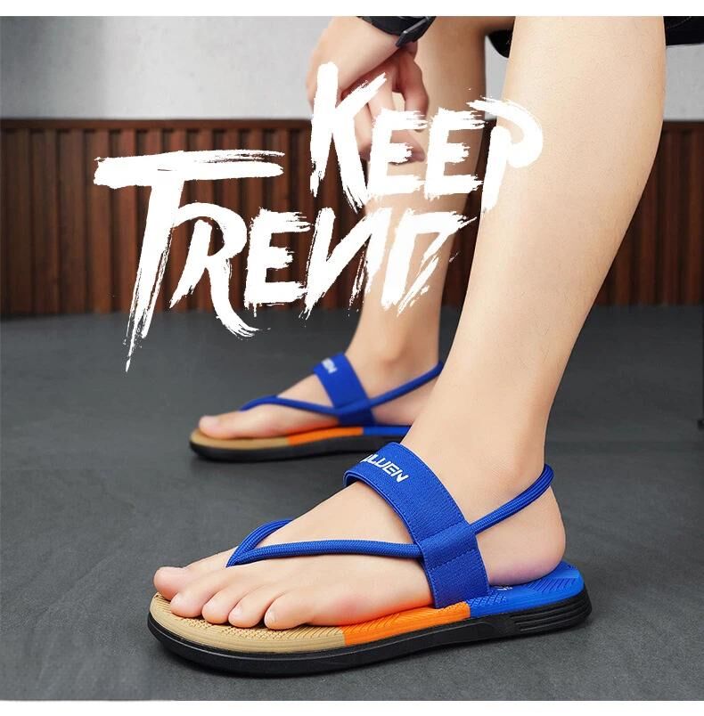 Men's Outdoor Non - Slip Sandals, 4 - Color EVA Lightweight Thick - Sole Beach Slippers for Casual & Sports(royal blue) - Factory Direct Shop