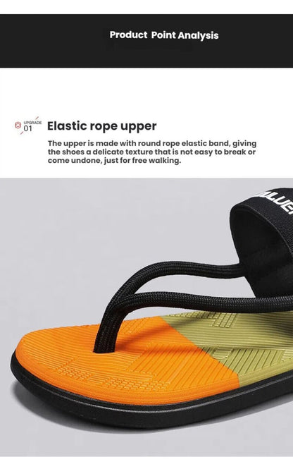 Men's Outdoor Non - Slip Sandals, 4 - Color EVA Lightweight Thick - Sole Beach Slippers for Casual & Sports(royal blue) - Factory Direct Shop