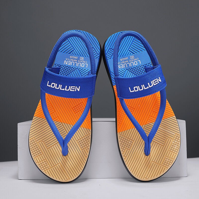 Men's Outdoor Non - Slip Sandals, 4 - Color EVA Lightweight Thick - Sole Beach Slippers for Casual & Sports(royal blue) - Factory Direct Shop
