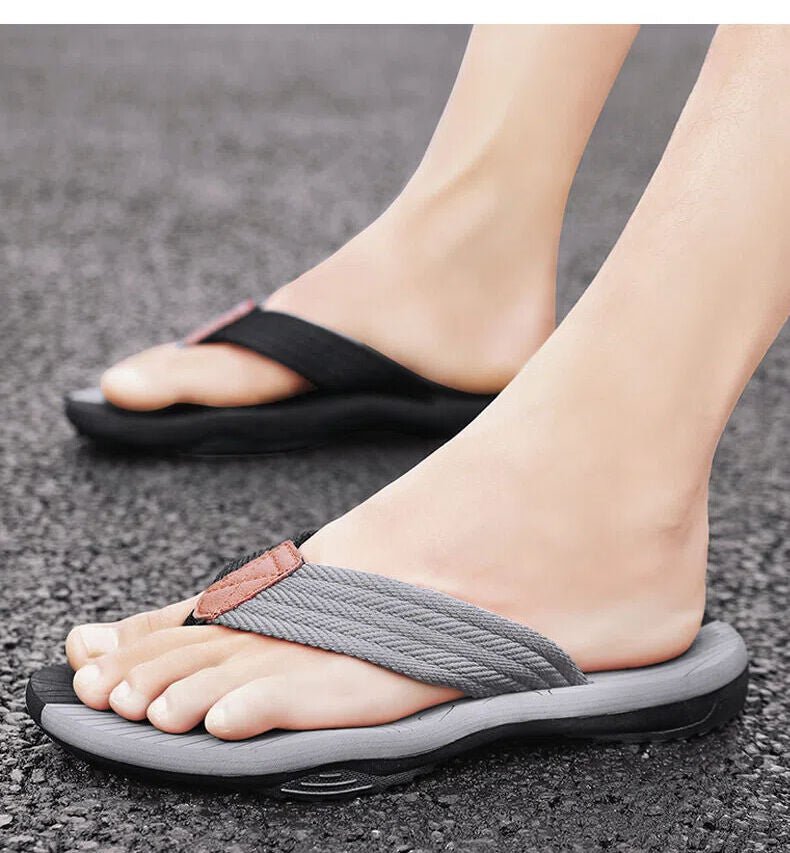 Mens Thongs EVA Lightweight - 40 - Black Grey - Factory Direct Shop