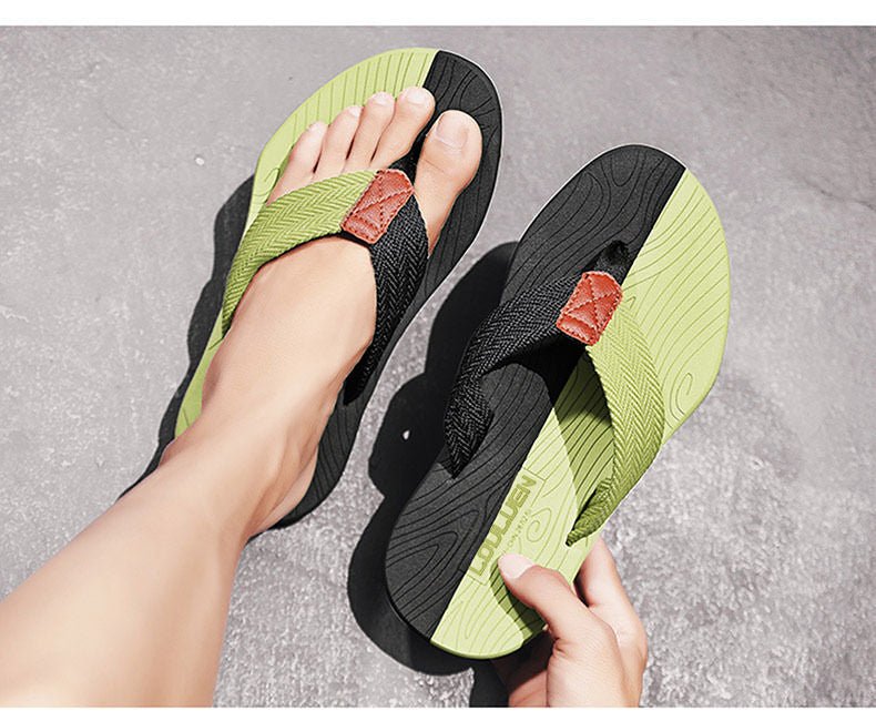 Mens Thongs EVA Lightweight - 40 - Black Green - Factory Direct Shop
