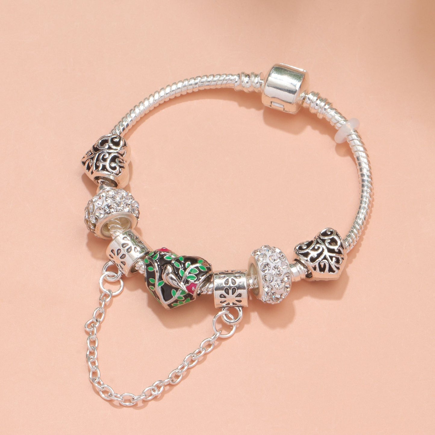 Love Bird Drip Oil Bracelet(19cm)