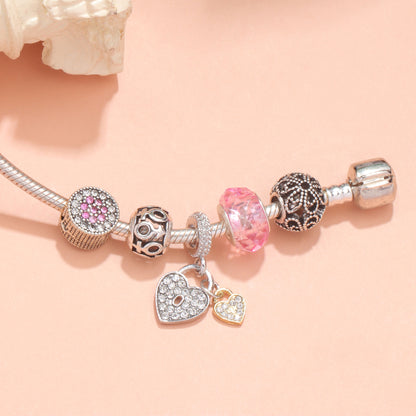 Rose Gold Petal Zircon Bracelet(19cm)