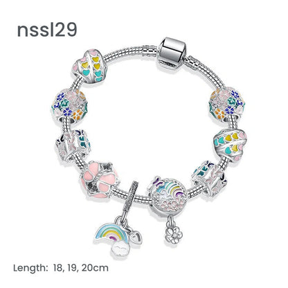 11 Styles Charm Bracelets Set,Colorful Alloy & Glass Beaded Bracelets, Buy 2 for Better Price(double)